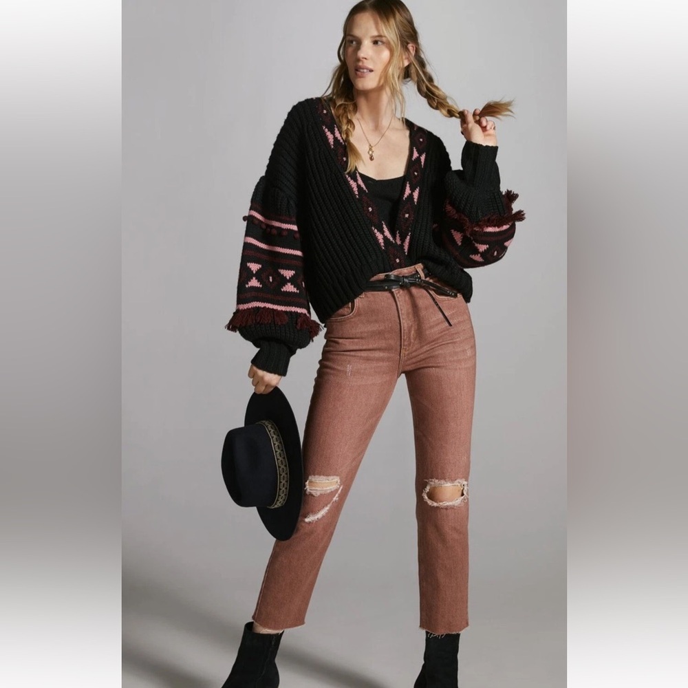 PILCRO Vintage Straight Jeans in terracota - SIZE 25